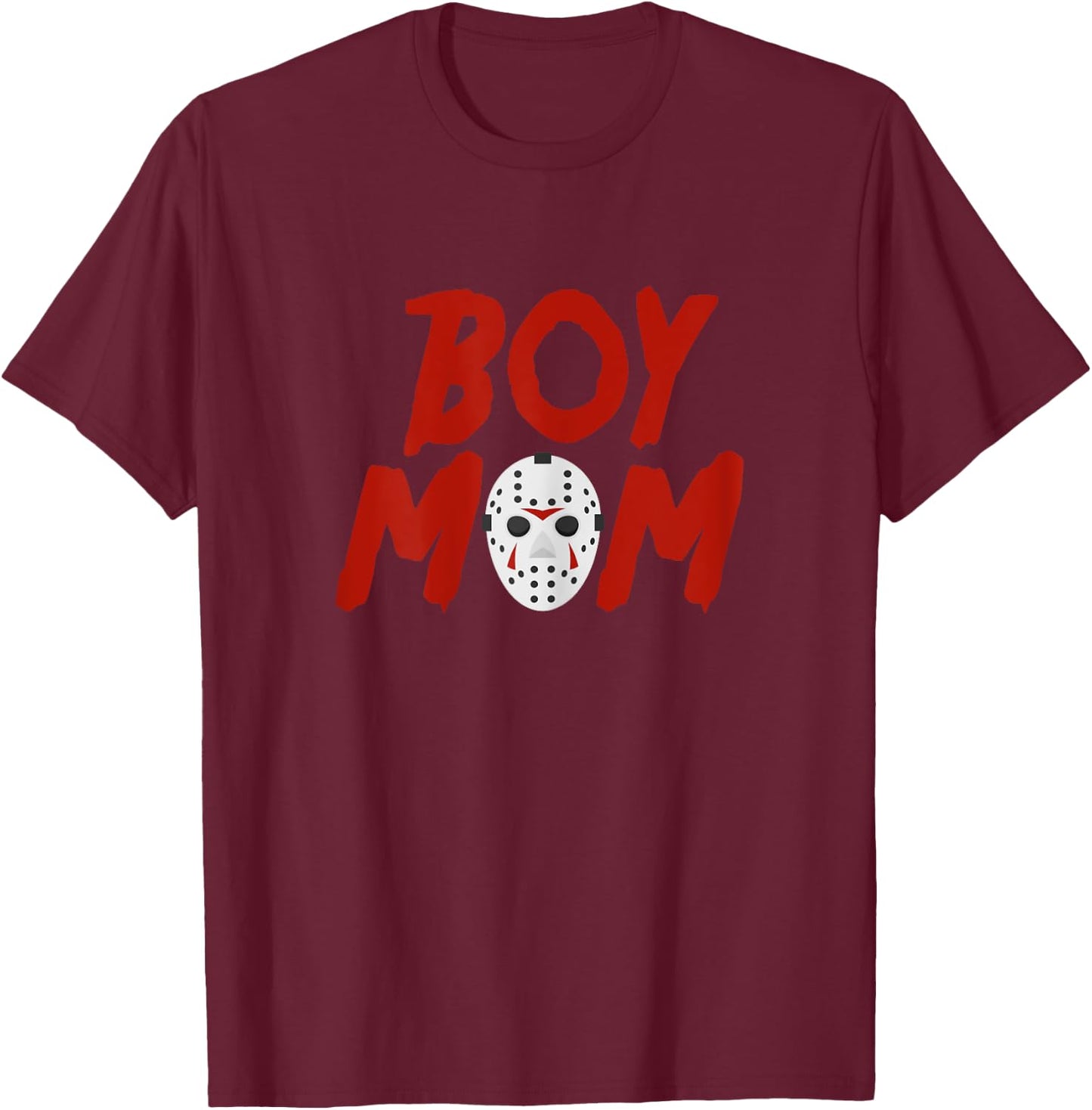 Boy Mom I Wish It was Friday Halloween T-Shirt - T-Shirt | Maroon
