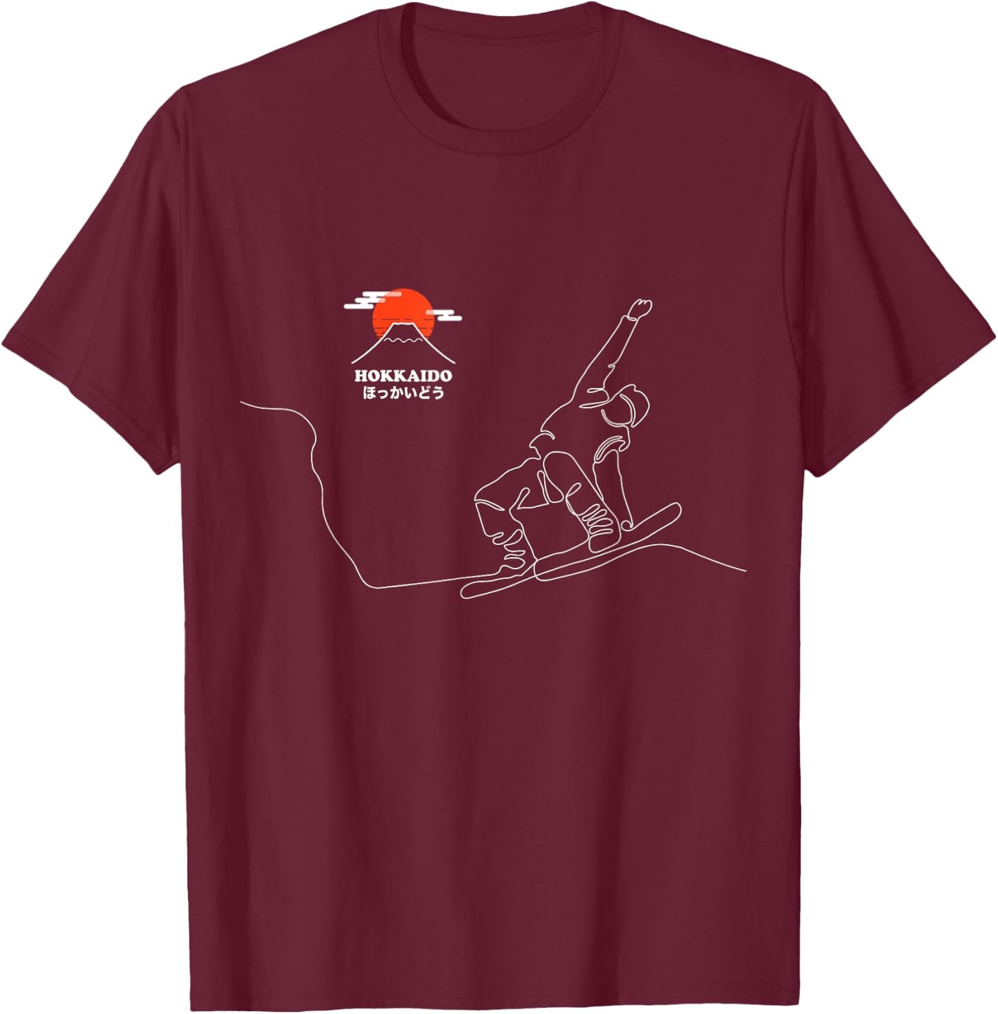 Snowboard, Snowboarder, Hokkaido T-Shirt - T-Shirt | Maroon