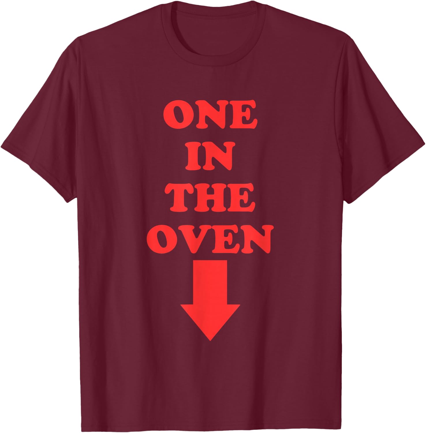 One In The Oven Police Movie Comedy Film T-Shirt - T-Shirt | Maroon
