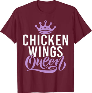 Chicken Wings Queen T-Shirt - T-Shirt | Maroon