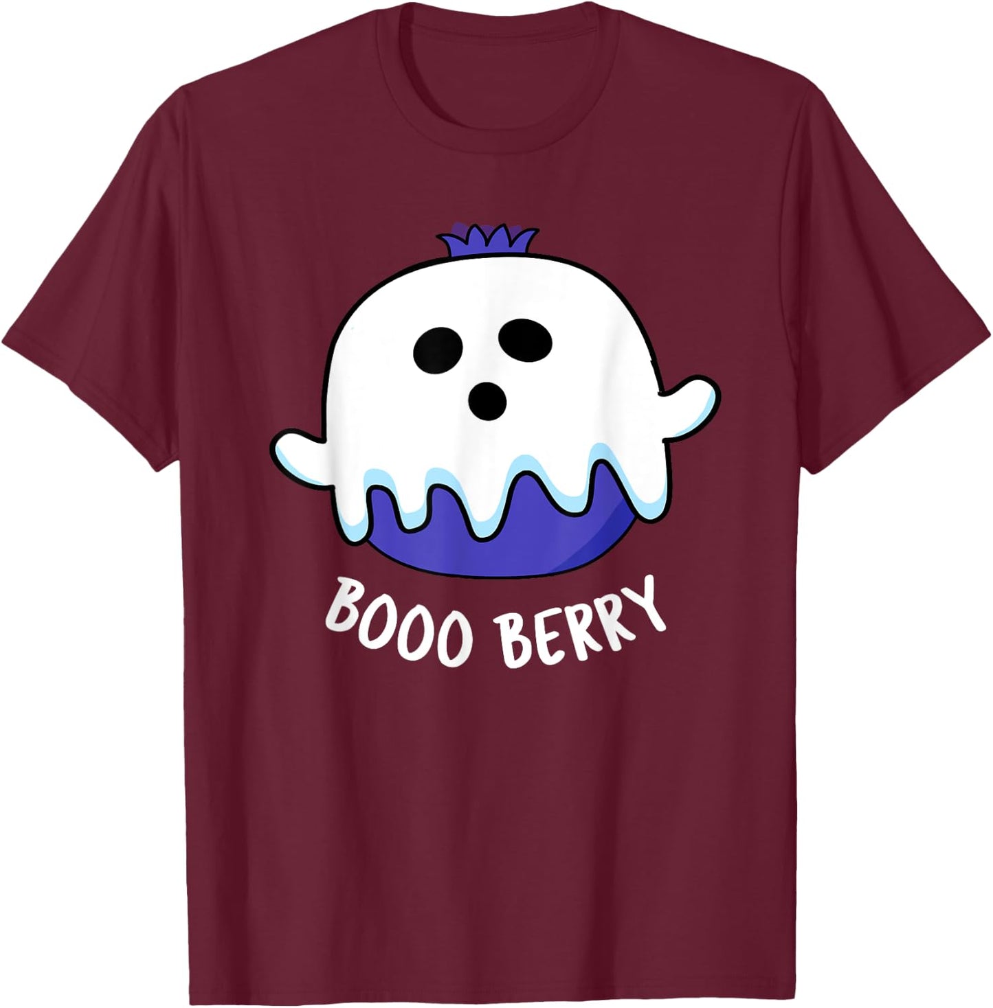 Boo Berry Funny Fruit Pun T-Shirt - T-Shirt | Maroon