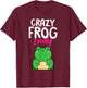 Funny Crazy Frog Lady Women Amphibian Herpetologist T-Shirt - T-Shirt | Maroon