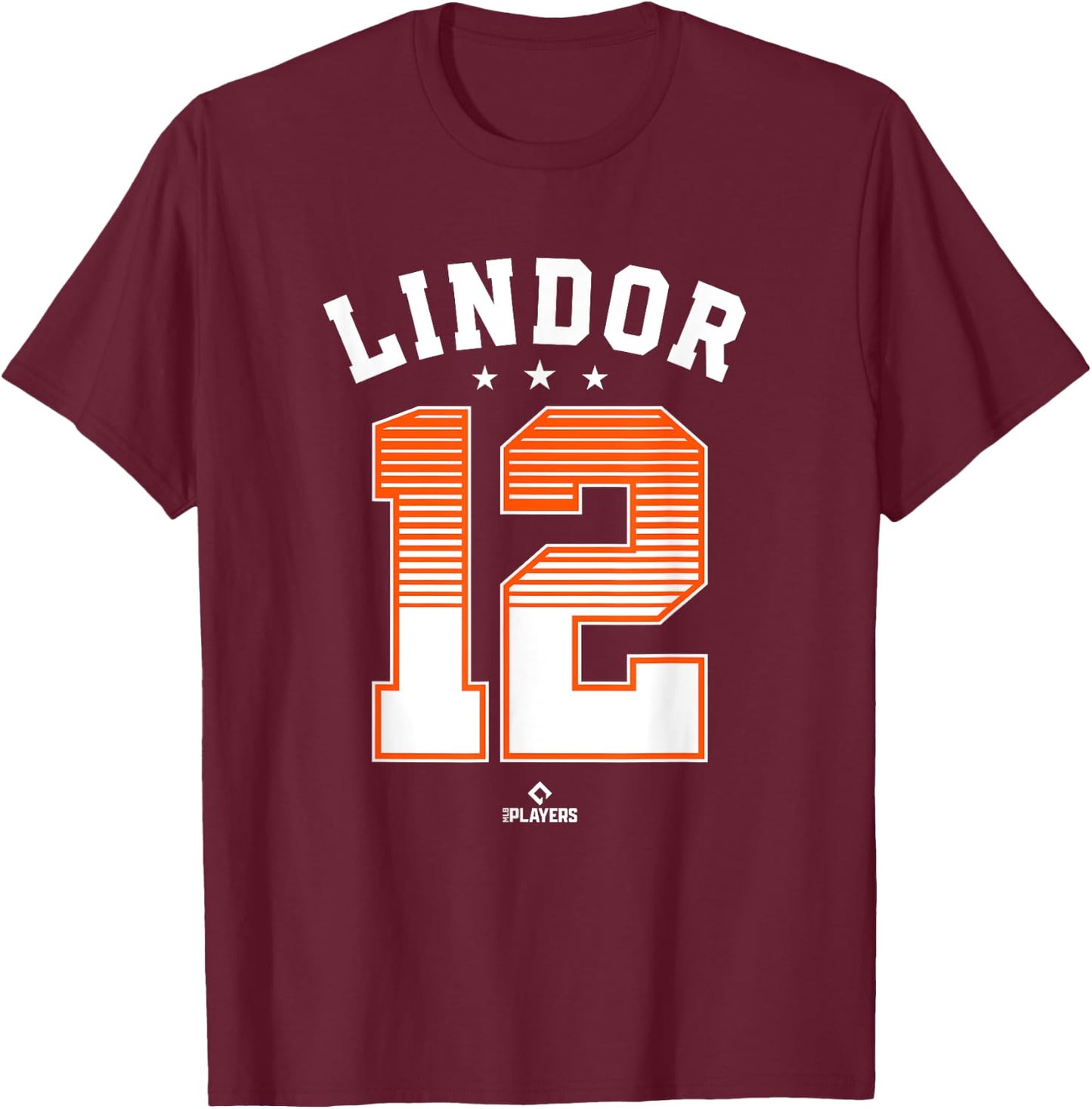 Francisco Lindor 12 New York MLBPA T-Shirt - T-Shirt | Maroon
