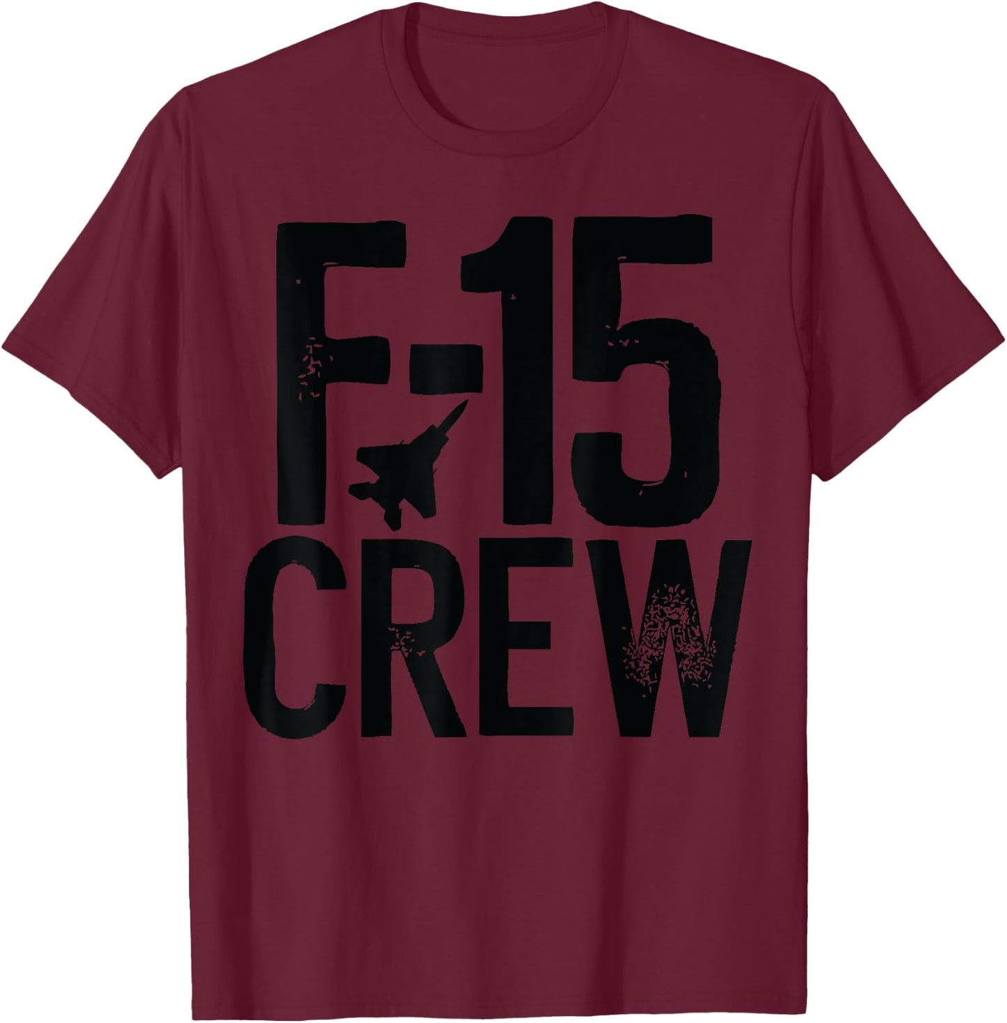 Eagle F-15 silhouette Jet Fighter Crew and Team Fighter jet T-Shirt - T-Shirt | Maroon