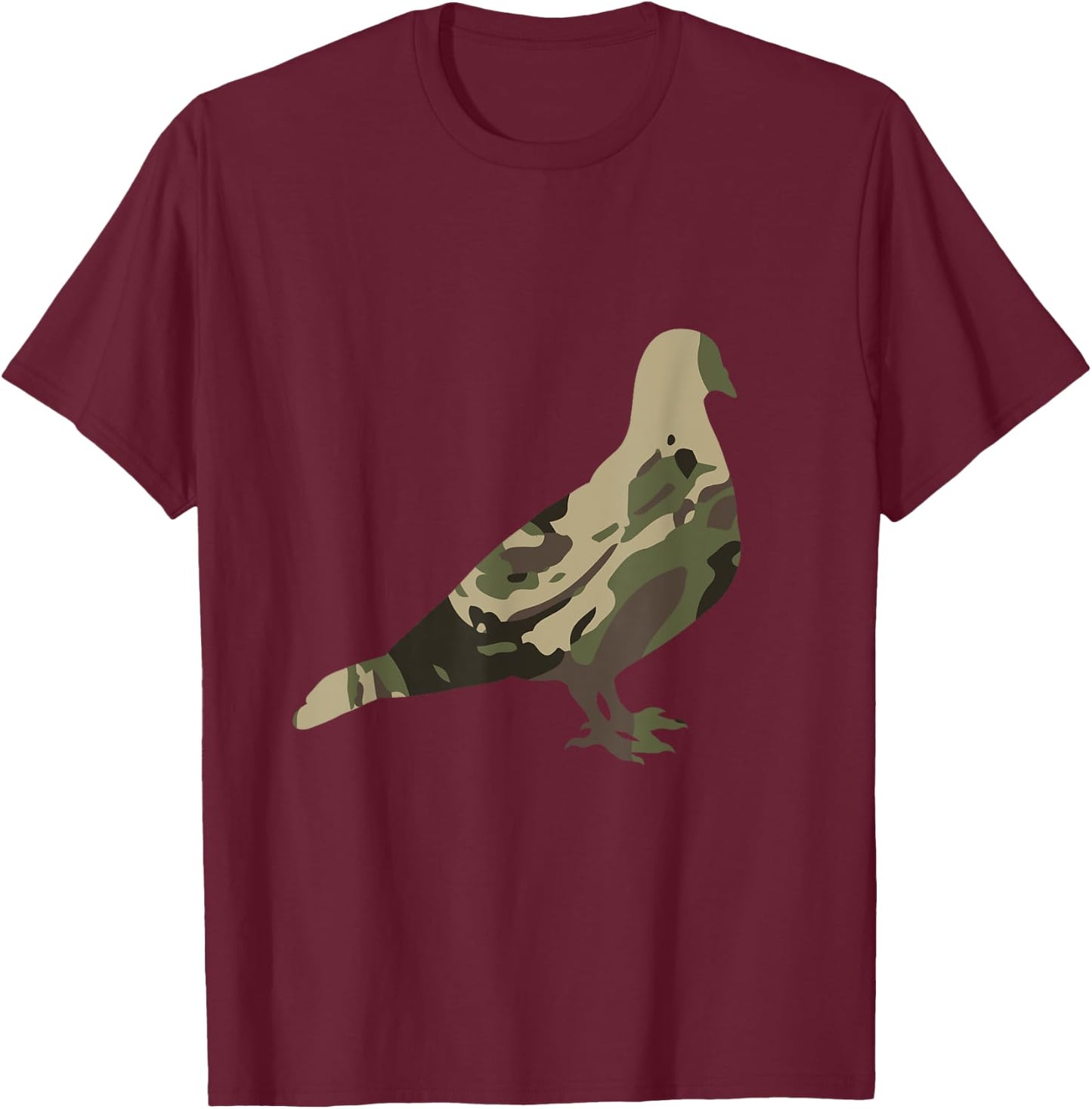 Dove Hunting Trip messy bun Hunters Bird Military Dove Camo T-Shirt - T-Shirt | Maroon
