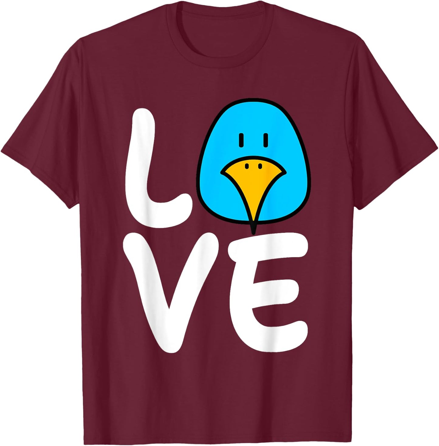 Birds LOVE Shirt | Bird Lover Shirt | Cool Bird T-Shirt - T-Shirt | Maroon