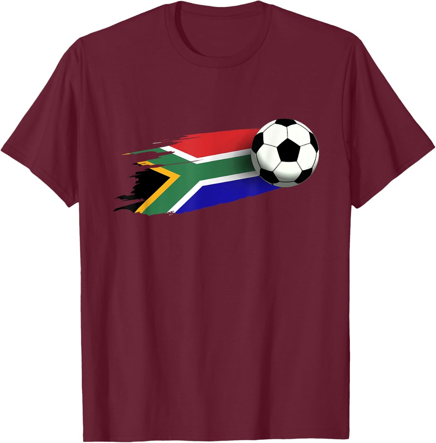 South Africa Flag Jersey South African Soccer Team T-Shirt - T-Shirt | Maroon