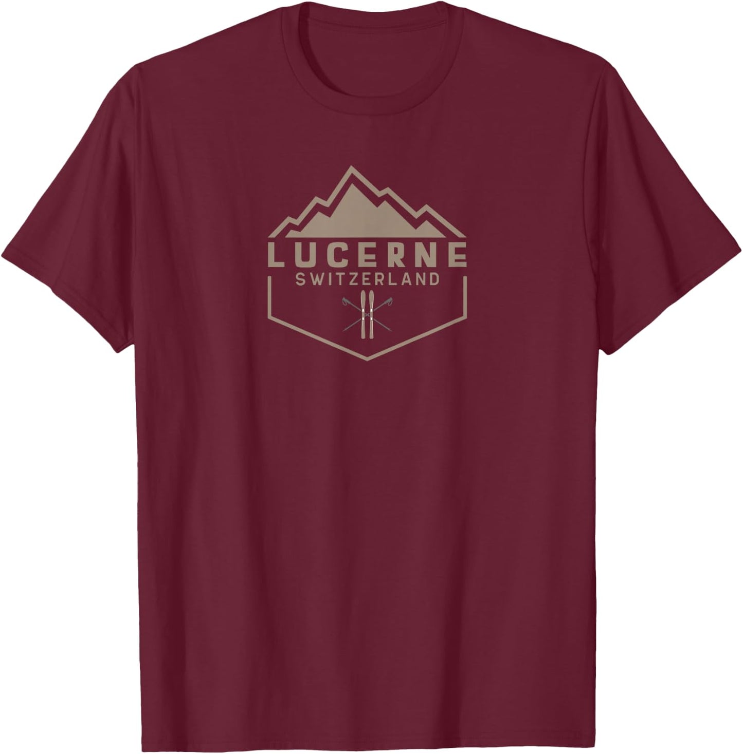 Lucerne Switzerland T-Shirt - T-Shirt | Maroon