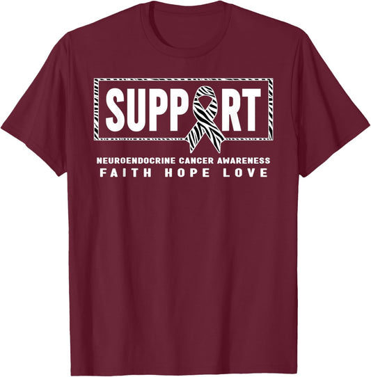 NET Cancer Shirt - Support Neuroendocrine Cancer Awareness T-Shirt - T-Shirt | Maroon