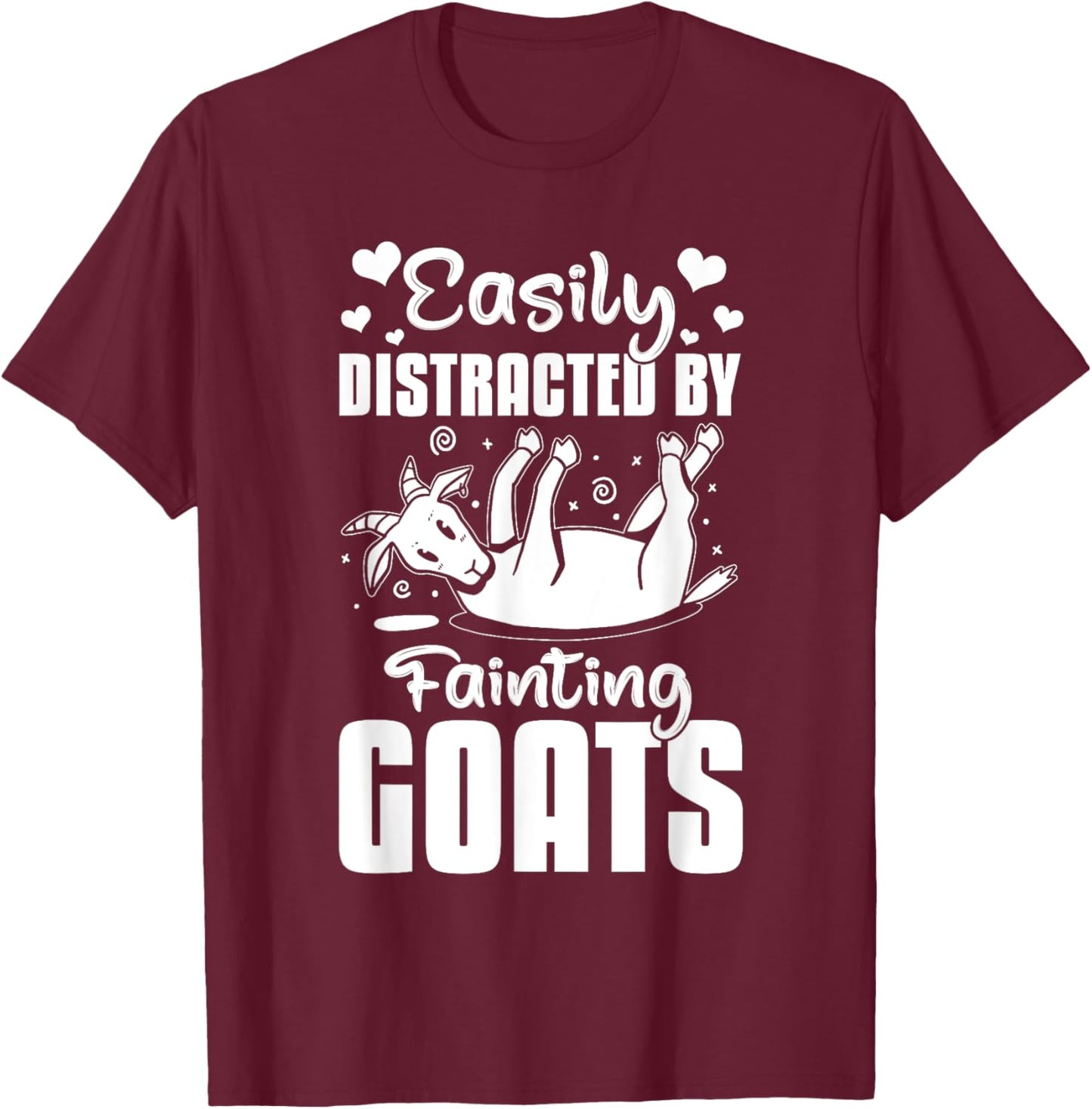 Fainting Goat Funny Tennessee Myotonic Goats T-Shirt - T-Shirt | Maroon