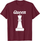Queen Chess Player T-Shirt - T-Shirt | Maroon
