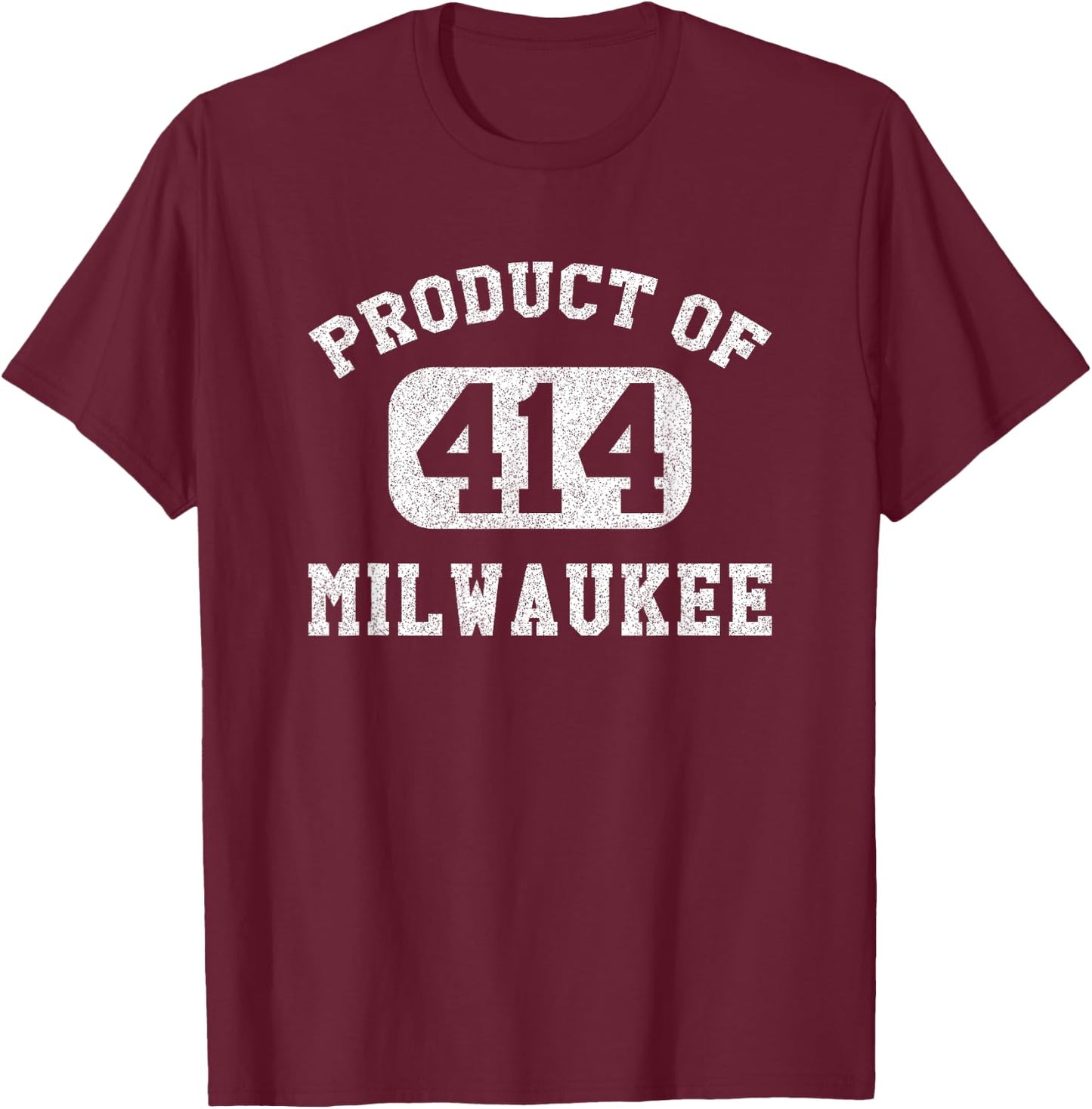 Milwaukee Wisconsin Vintage Retro Area Code T-Shirt - T-Shirt | Maroon