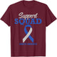 Support Squad Diabetes Awareness T-Shirt - T-Shirt | Maroon