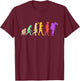 Human Evolution Cave Hiking Spelunking Caving Caver T-Shirt - T-Shirt | Maroon