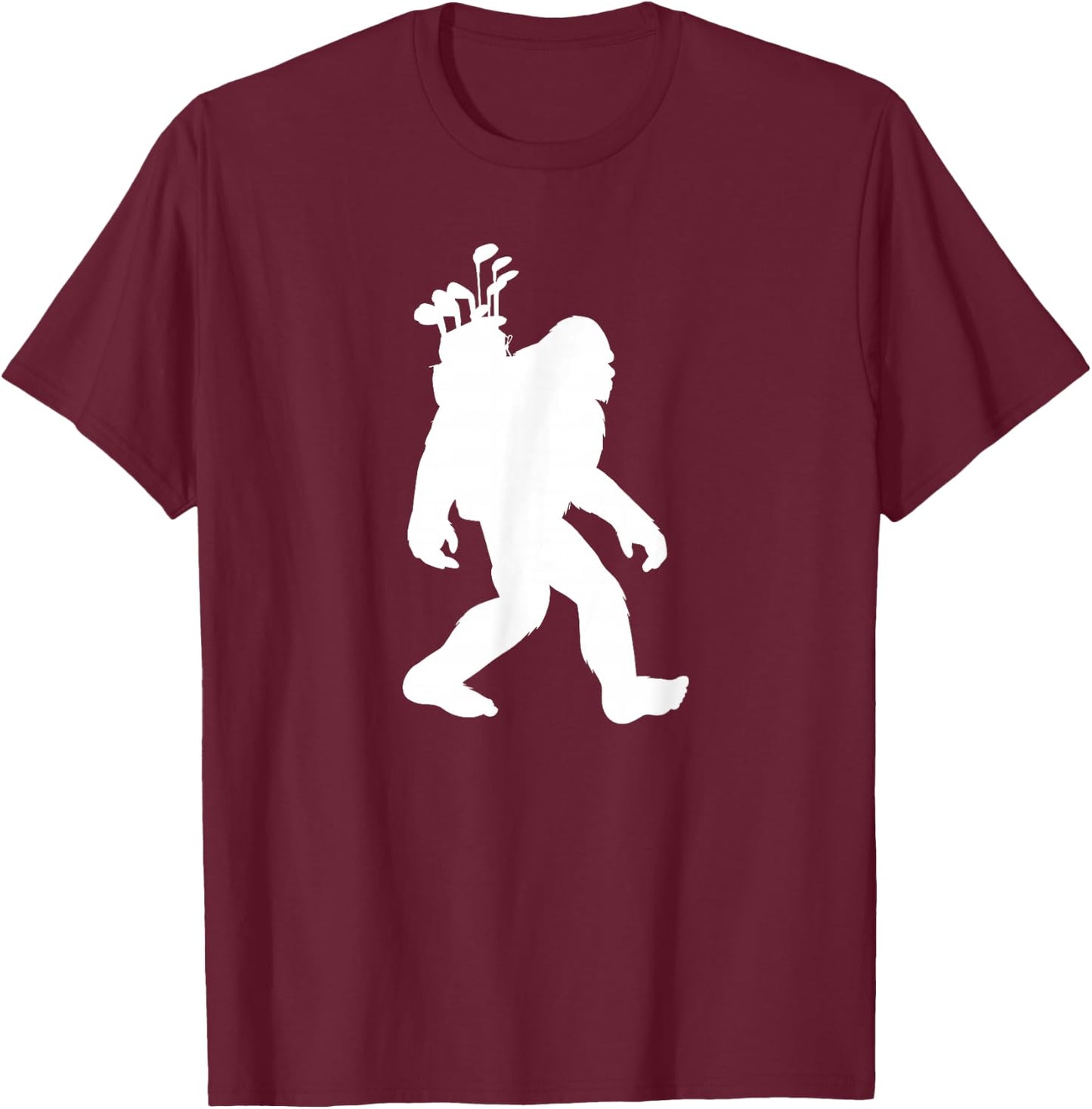 Bigfoot Golf funny Bigfoot Golfing T-Shirt - T-Shirt | Maroon