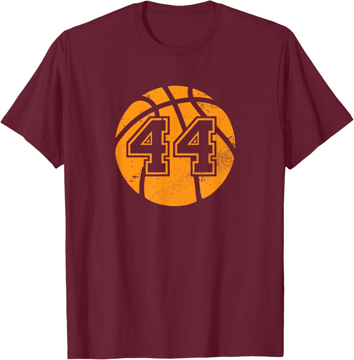 Basketball Player #44 Basketball Mom Dad Jersey Number 44 T-Shirt - T-Shirt | Maroon