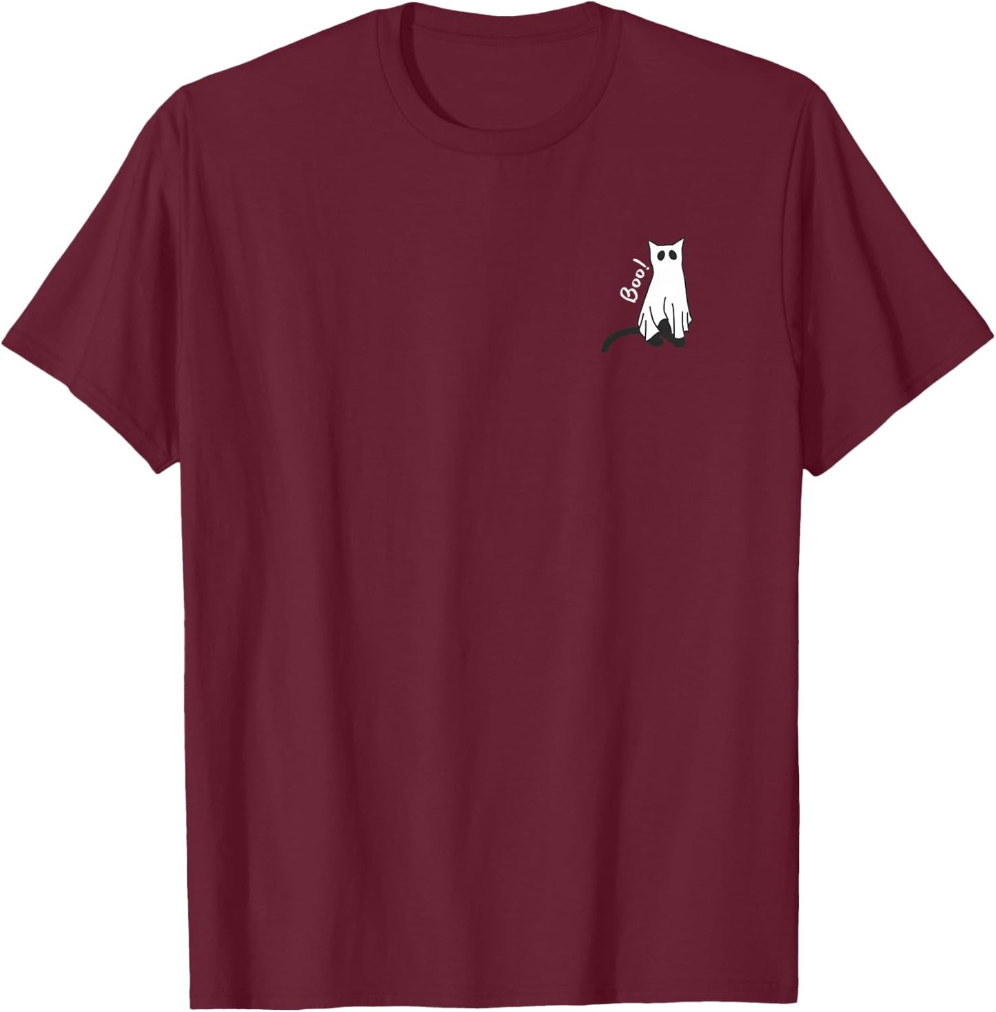 Ghost cat T-Shirt - T-Shirt | Maroon