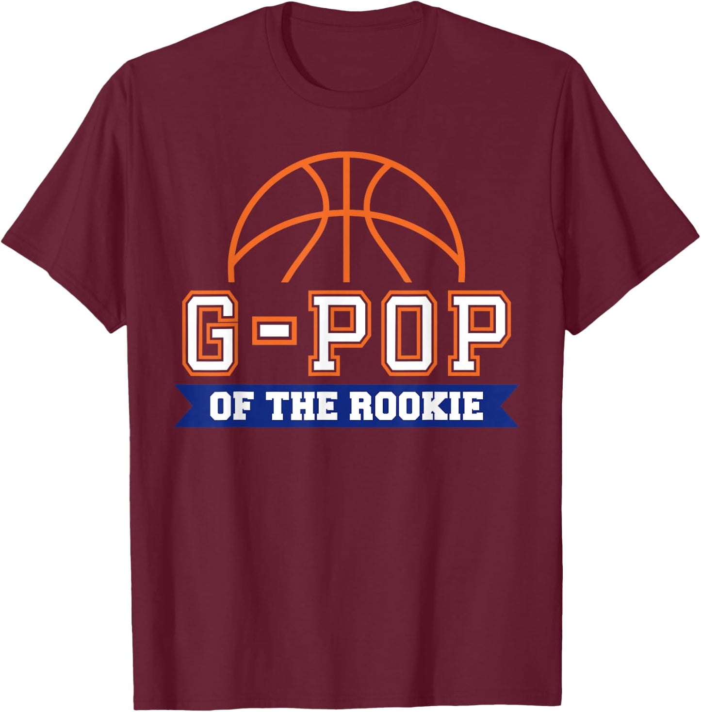 G-Pop of Rookie 1st Birthday Basketball Theme Matching Party T-Shirt - T-Shirt | Maroon