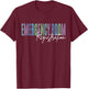 Emergency Room Registration ER Nurse - Black, -Adults, Short Sleeve, Regular Fit, Small T-Shirt - T-Shirt | Maroon