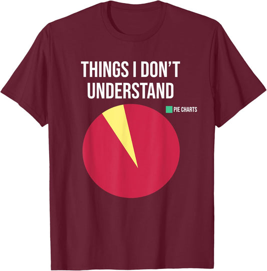 Funny Pie Chart Meme T-Shirt - T-Shirt | Maroon