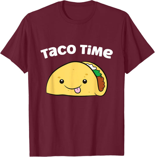 Funny Taco Lover Taco Time Taco Tuesday T-Shirt - T-Shirt | Maroon