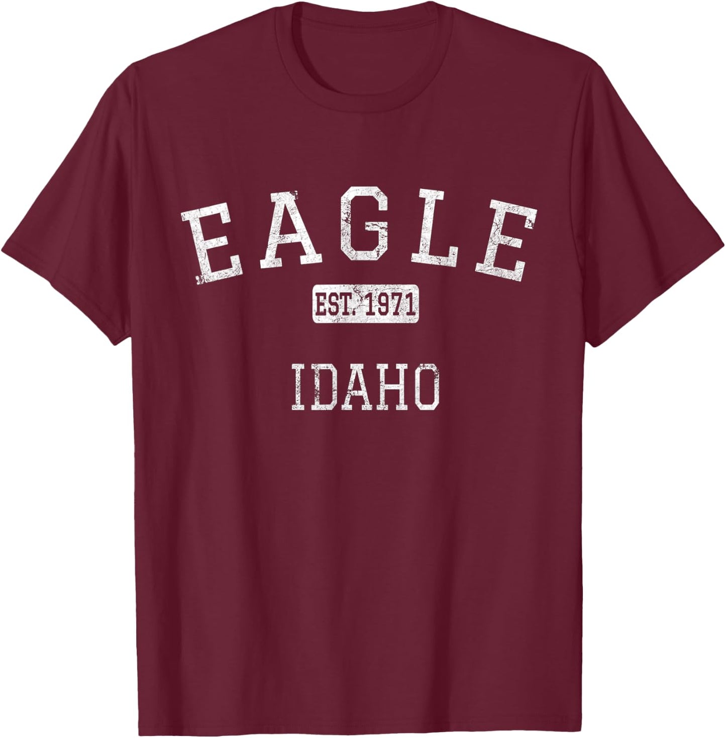 Eagle Idaho ID Vintage T-Shirt - T-Shirt | Maroon
