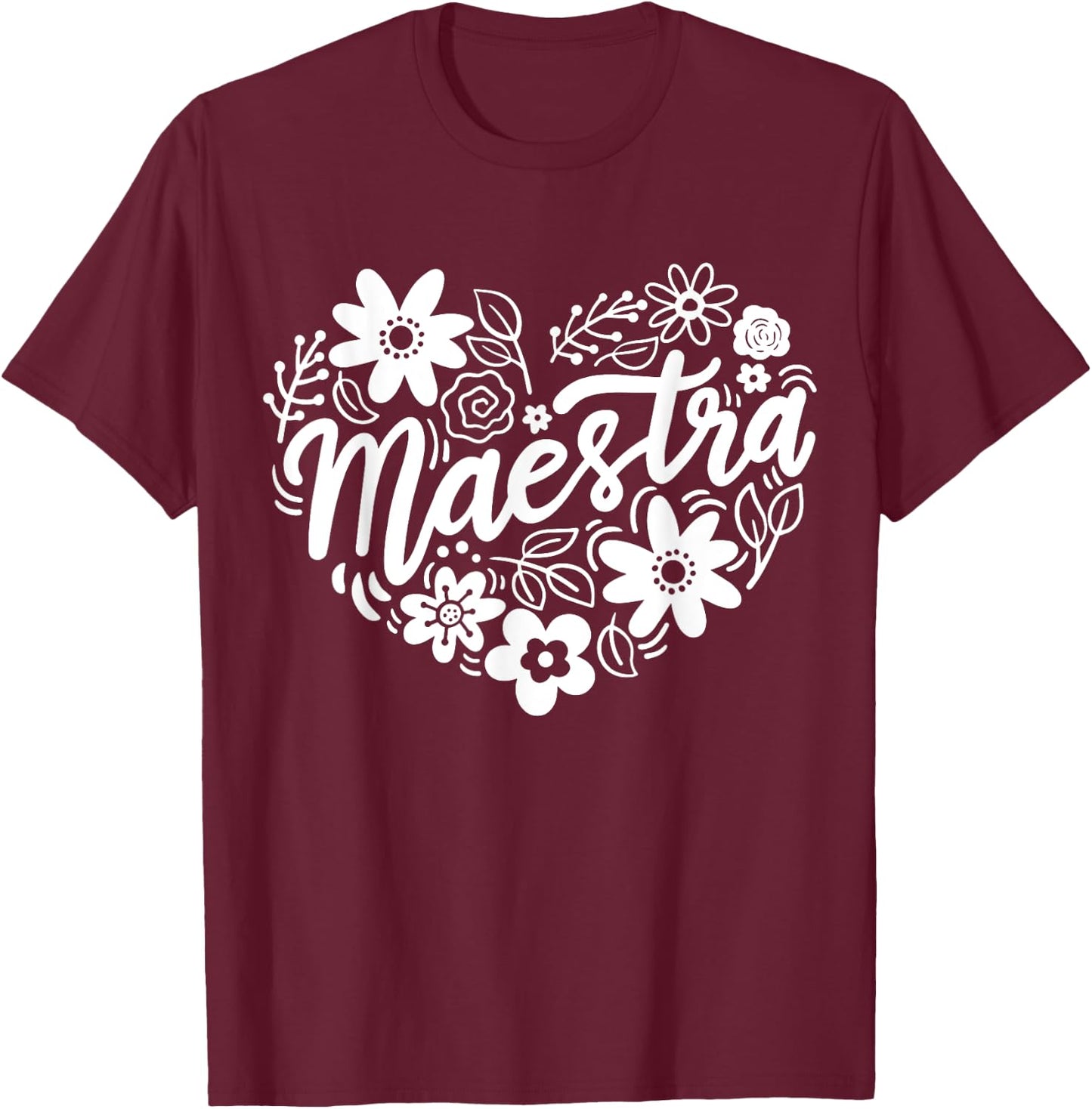 Maestra Spanish Teacher Women Girls Kids T-Shirt - T-Shirt | Maroon