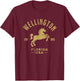 Wellington Florida USA Equestrian Horse Distressed Design T-Shirt - T-Shirt | Maroon