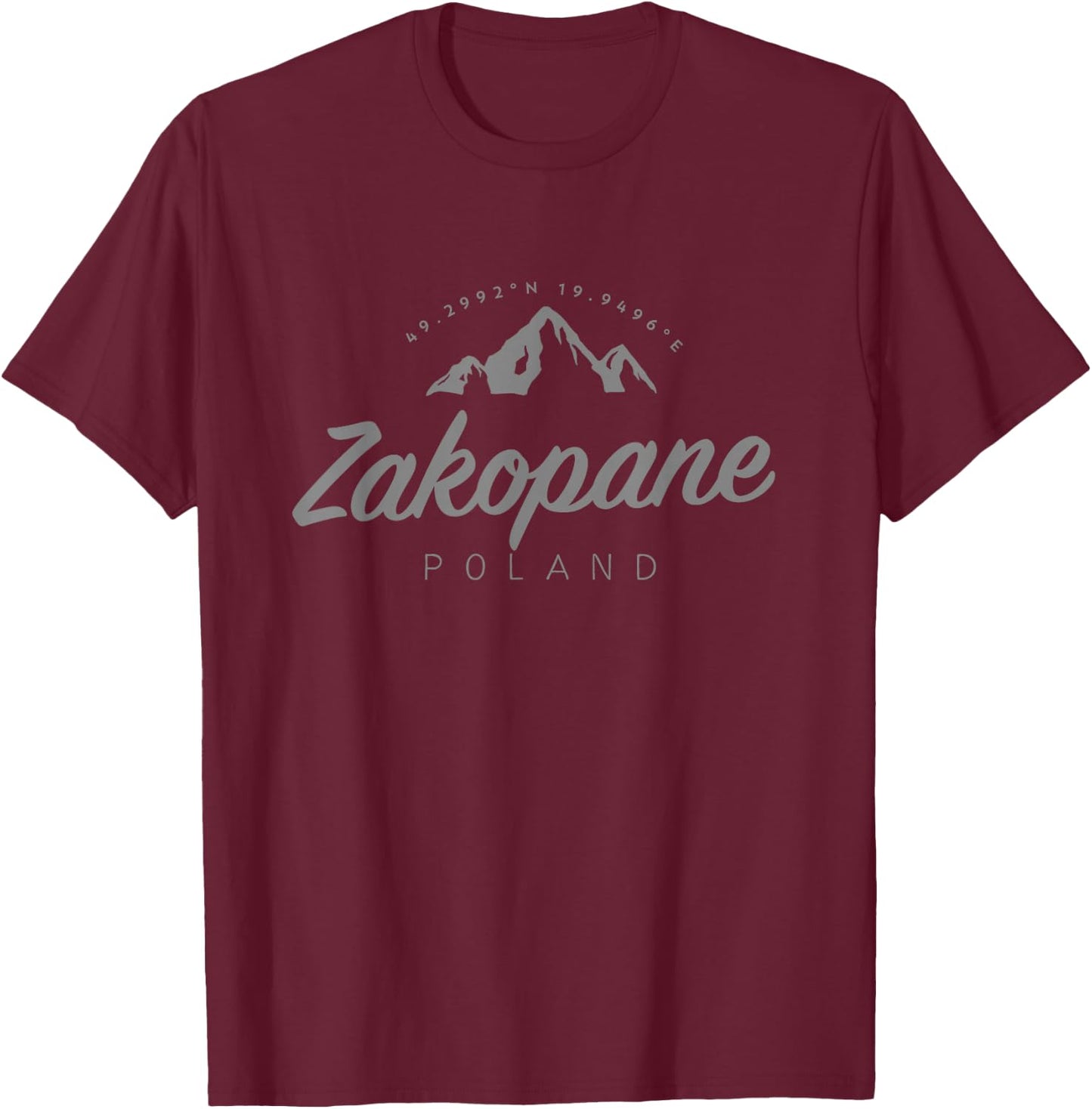 Zakopane Mountain Vacation Skiing Poland T-Shirt - T-Shirt | Maroon