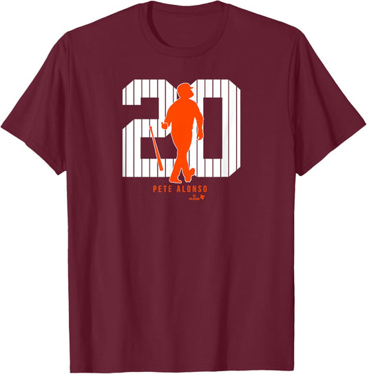 Pete Alonso 20: New York Baseball T-Shirt - T-Shirt | Maroon