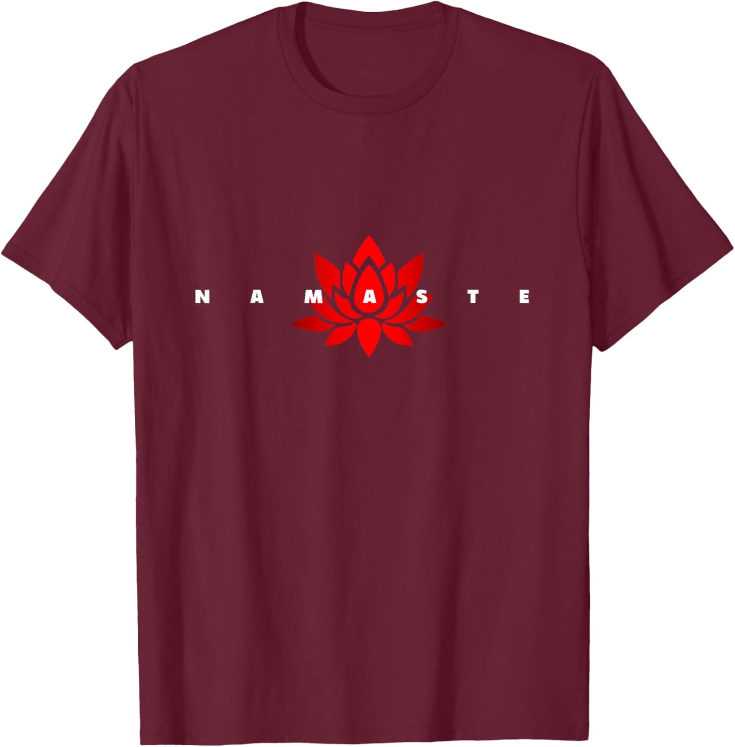 Namaste Yoga T-Shirt - T-Shirt | Maroon