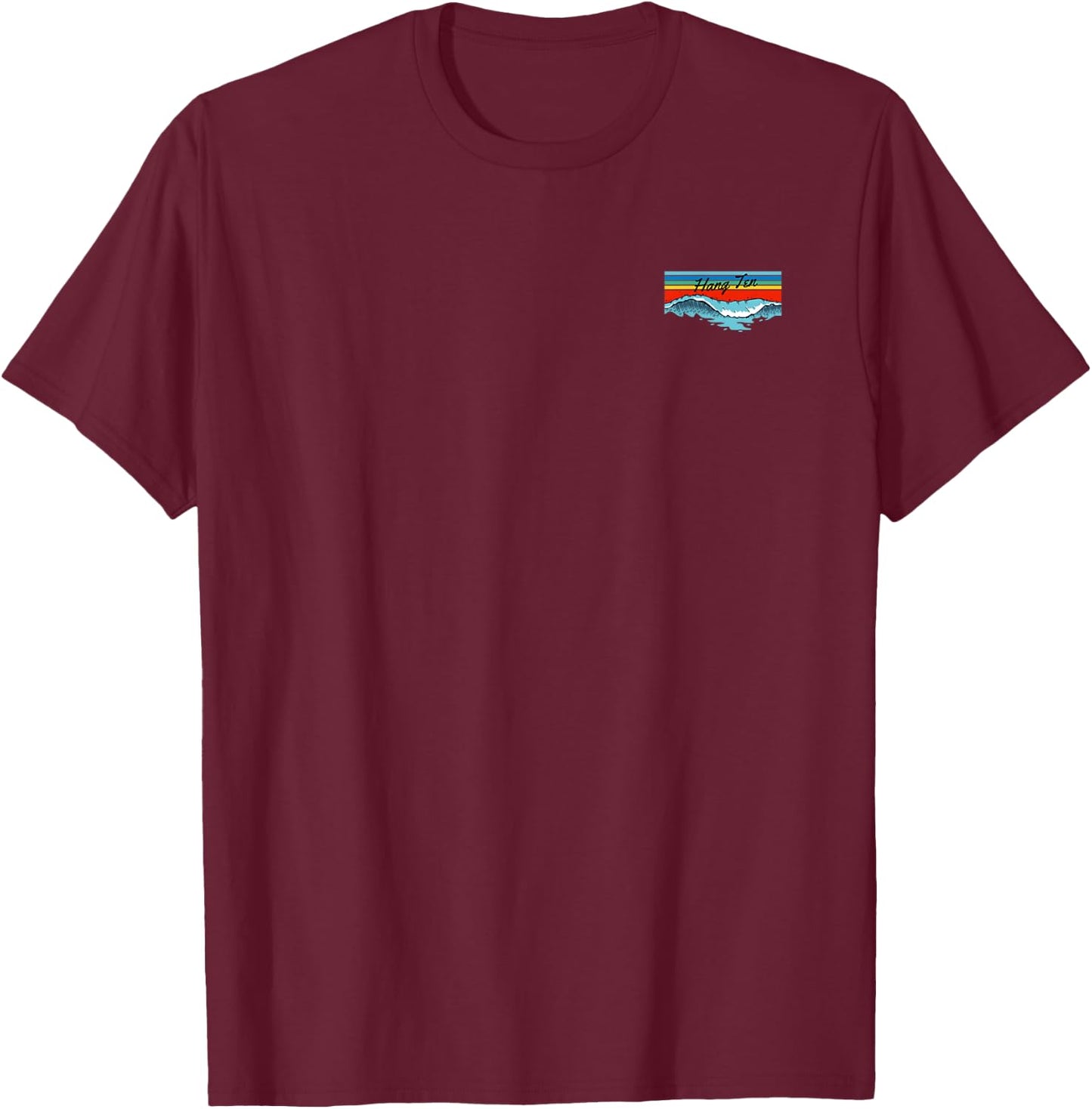 Shortboards Hang Ten The Perfect Wave Surfer Paradise Design T-Shirt - T-Shirt | Maroon