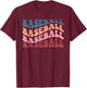 Retro Groovy Baseball T-Shirt - T-Shirt | Maroon