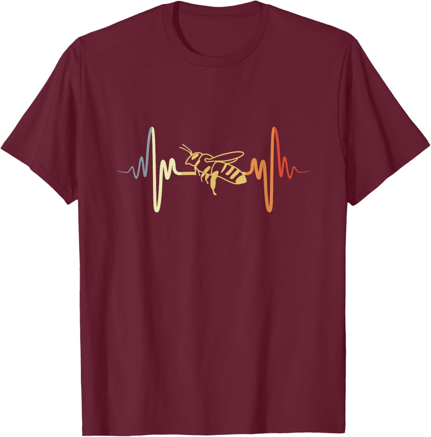 Vintage Bee Beekeeping Lover T-Shirt - T-Shirt | Maroon