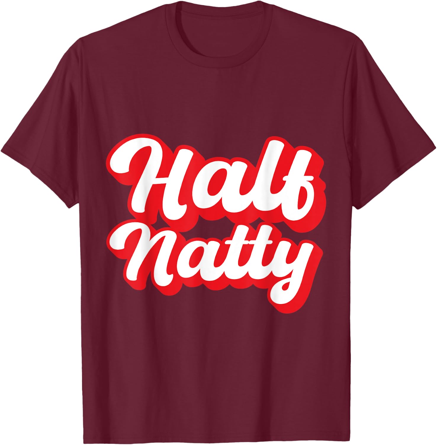 Half Natty Fitness T-Shirt - T-Shirt | Maroon
