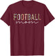 Football Mom Gifts Leopard Print Football Mama Mother's Day T-Shirt - T-Shirt | Maroon