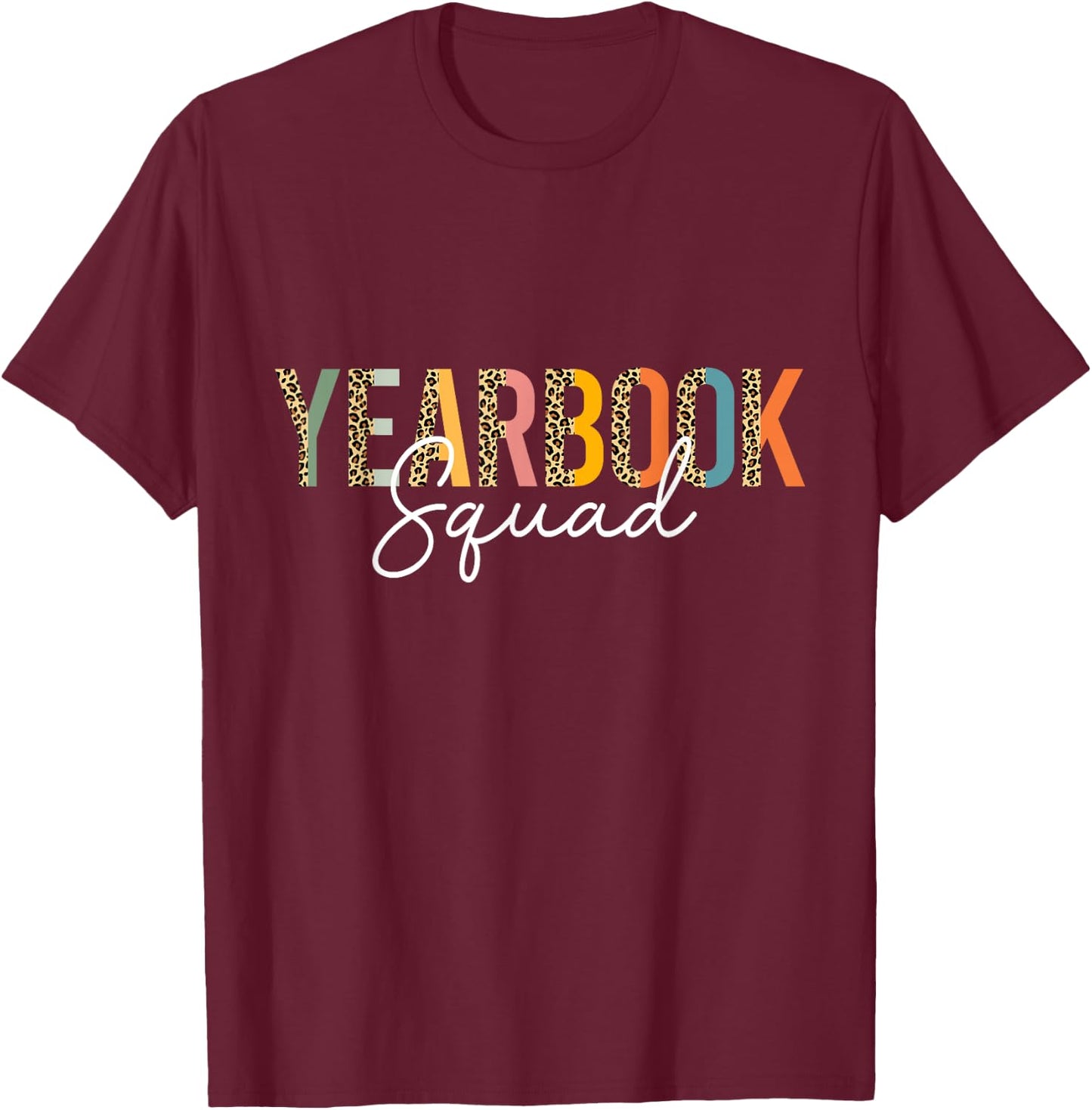Yearbook Squad Literary Club Editor Team Wavy Funny T-Shirt - T-Shirt | Maroon
