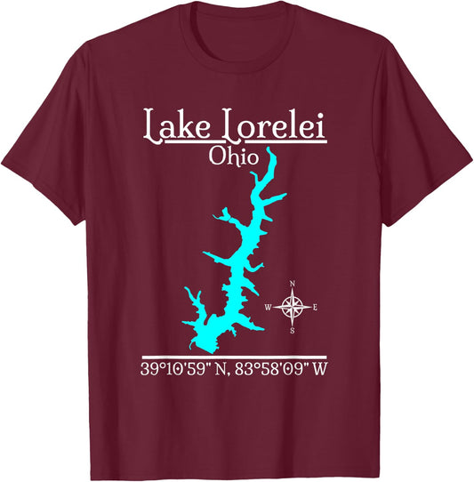 Lake Lorelei, Ohio T-Shirt - T-Shirt | Maroon