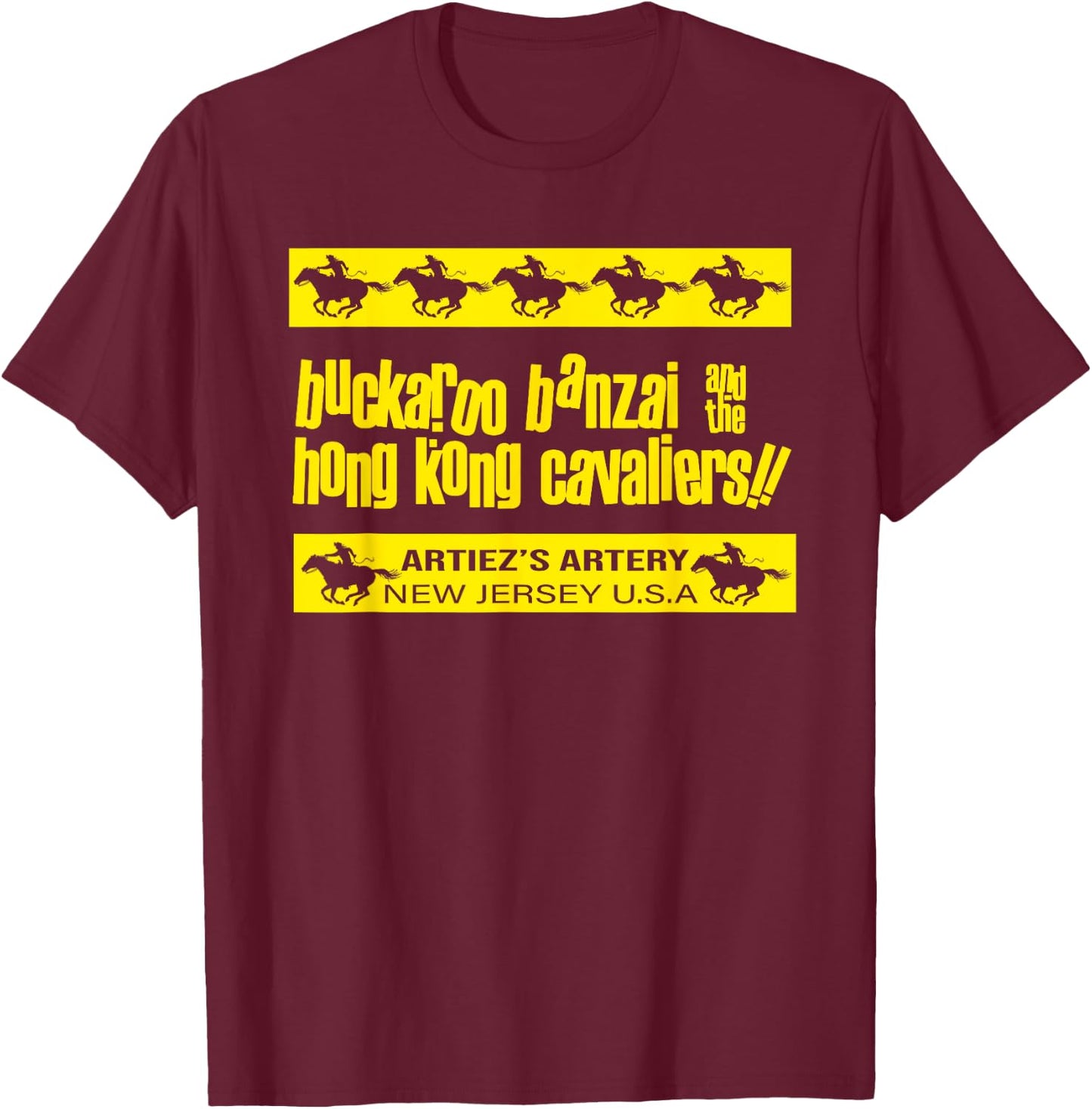 Buckaroo Banzai And The Honkong Cavaliers T-Shirt - T-Shirt | Maroon