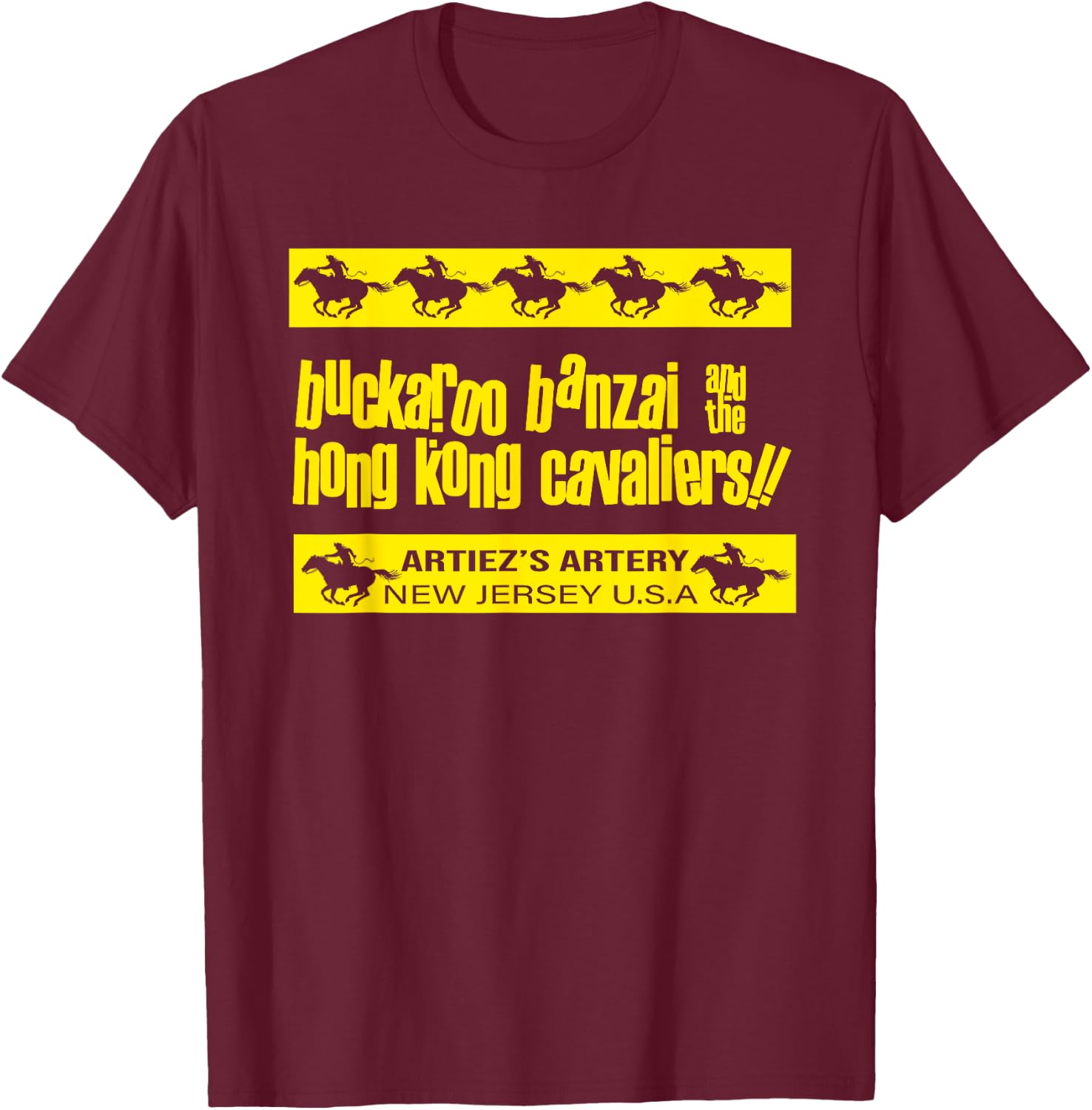 Buckaroo Banzai And The Honkong Cavaliers T-Shirt - T-Shirt | Maroon