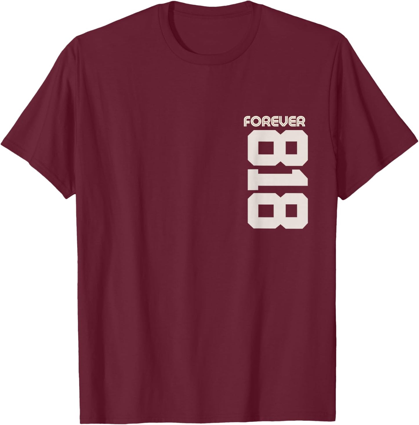 Vintage Forever 818 California Area Code 818 T-Shirt - T-Shirt | Maroon