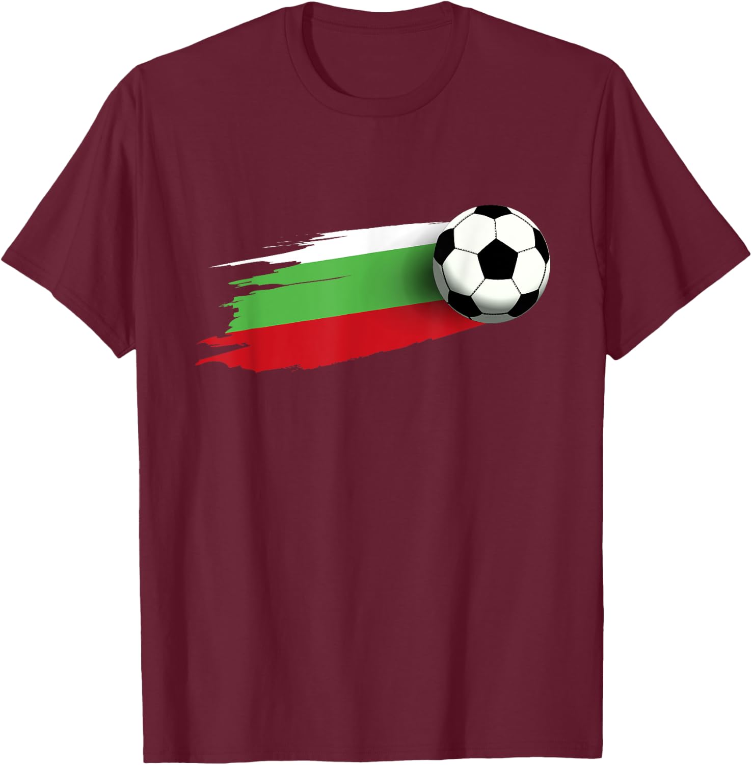 Bulgaria Flag Jersey Bulgarian Soccer Team Bulgarian T-Shirt - T-Shirt | Maroon