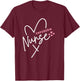 Cute Infusion Nurse Heart Novelty Graphic Gift Group T-Shirt - T-Shirt | Maroon