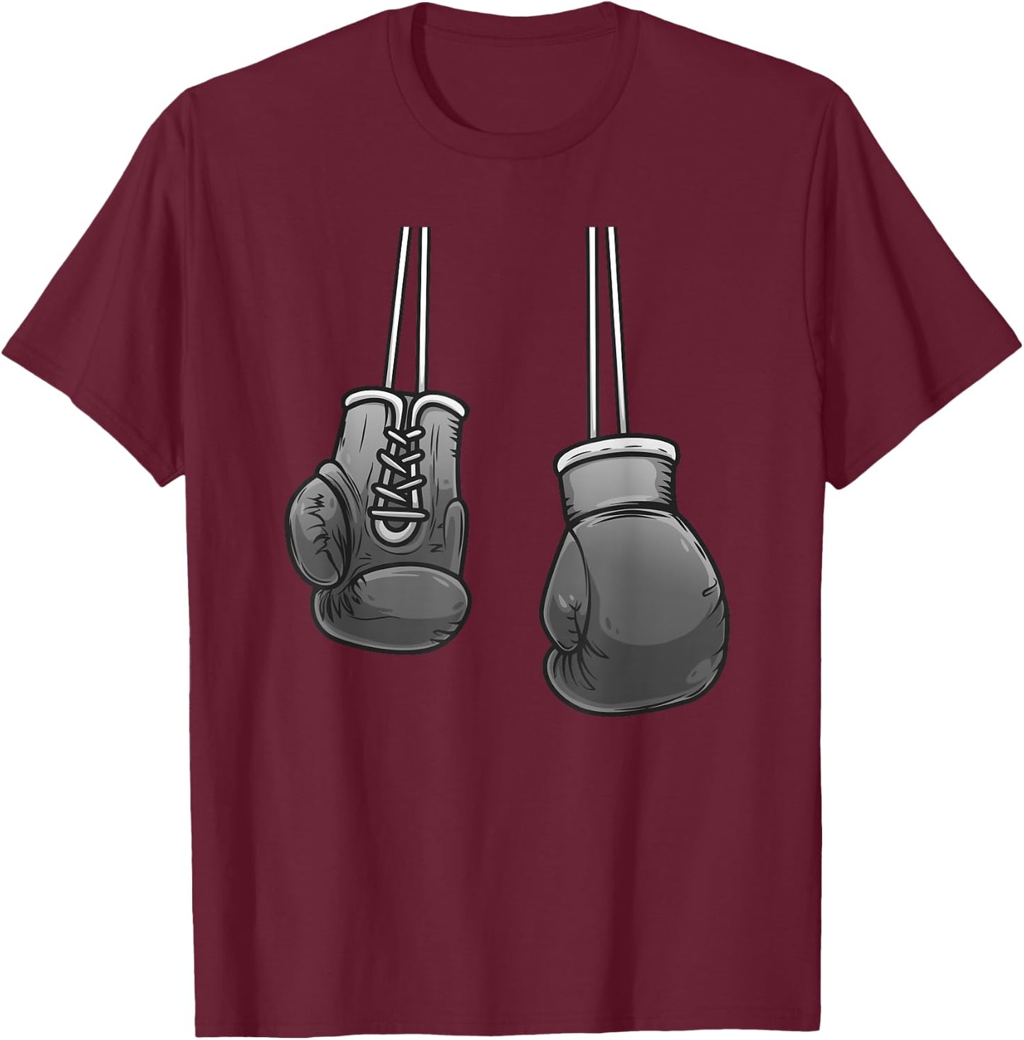 Cool Boxing Gloves For Boxer Fighting Lover Men Women Boys T-Shirt - T-Shirt | Maroon