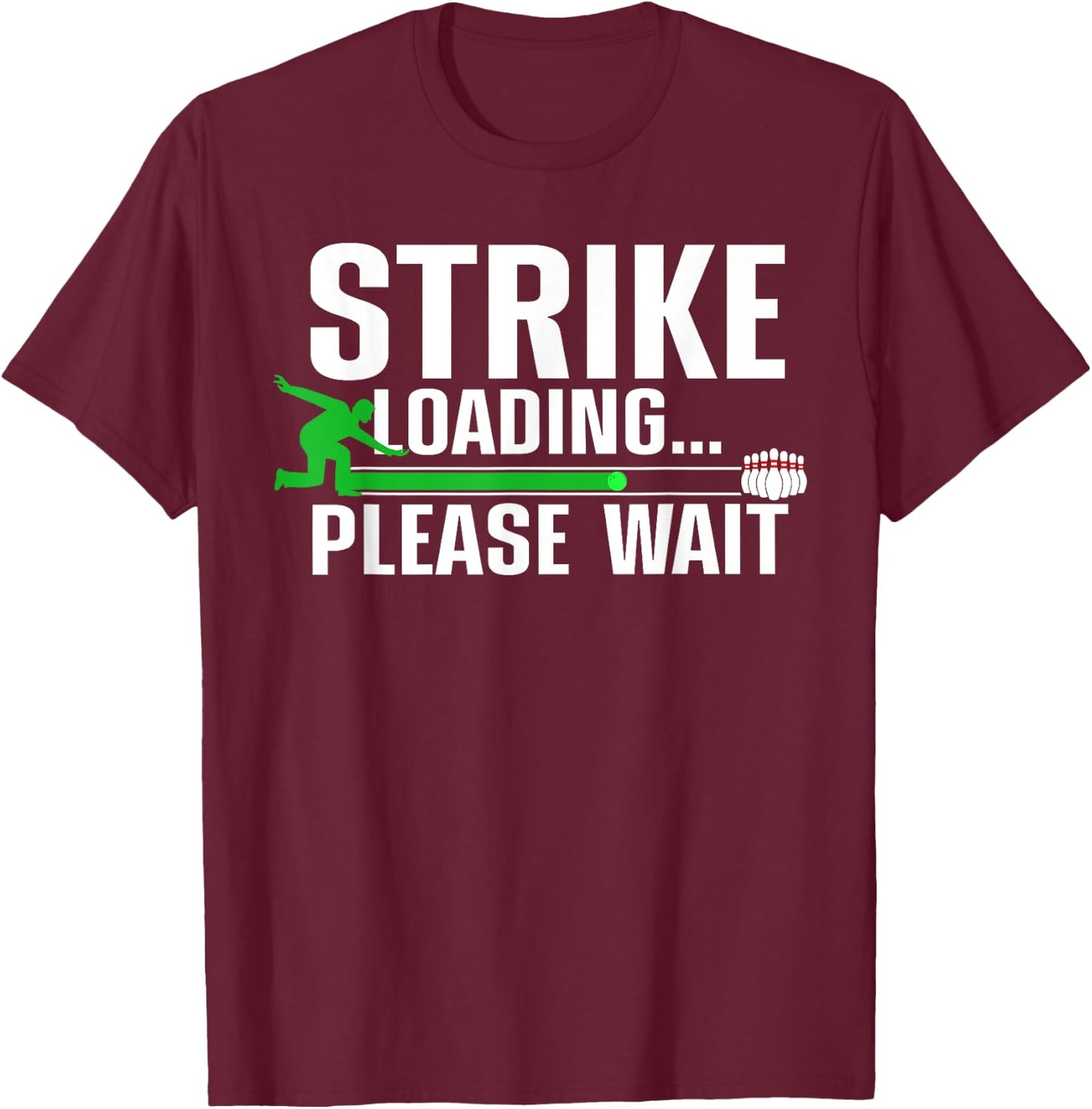 Cool Bowling Art Women Kids Bowler Bowling Player T-Shirt - T-Shirt | Maroon