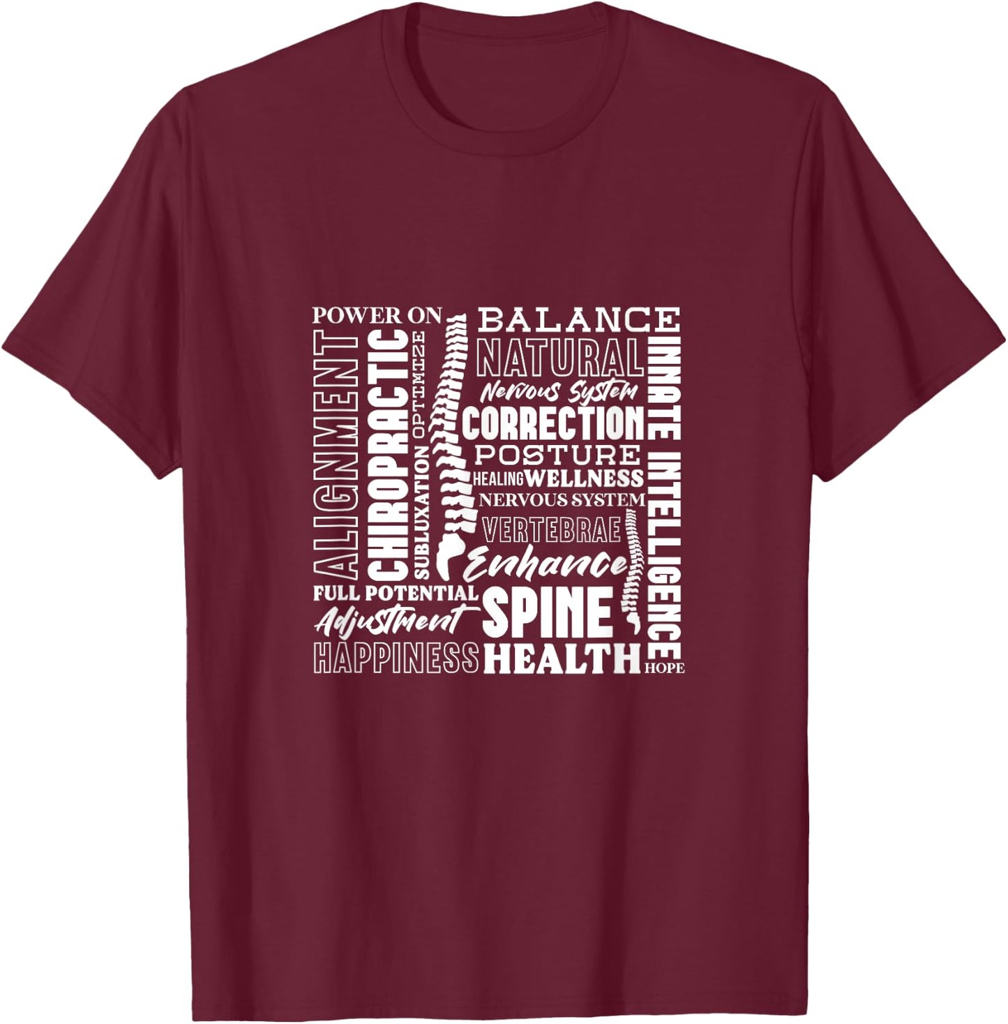 Chiropractor Chiropractic Spine Alignment Health T-Shirt - T-Shirt | Maroon