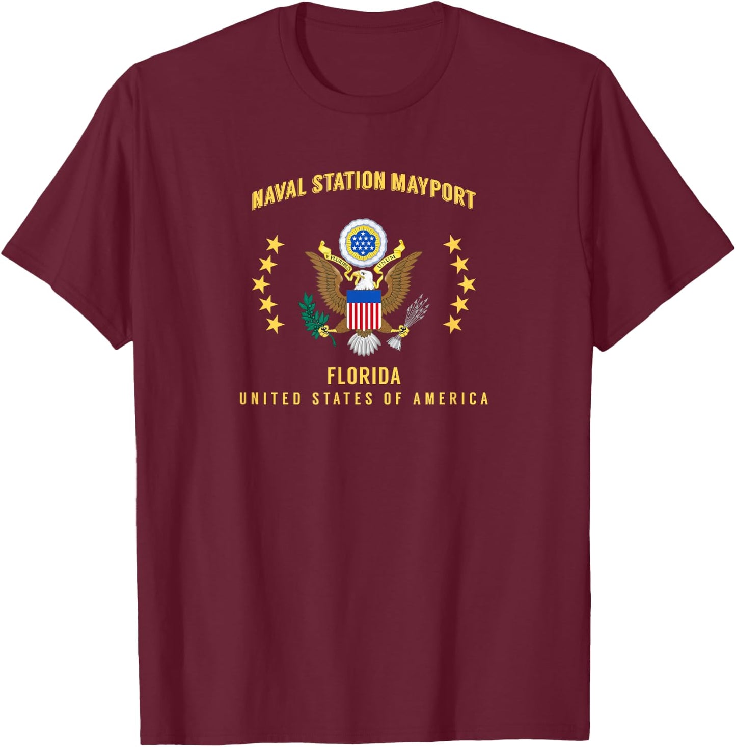 Naval Station Mayport T-Shirt - T-Shirt | Maroon