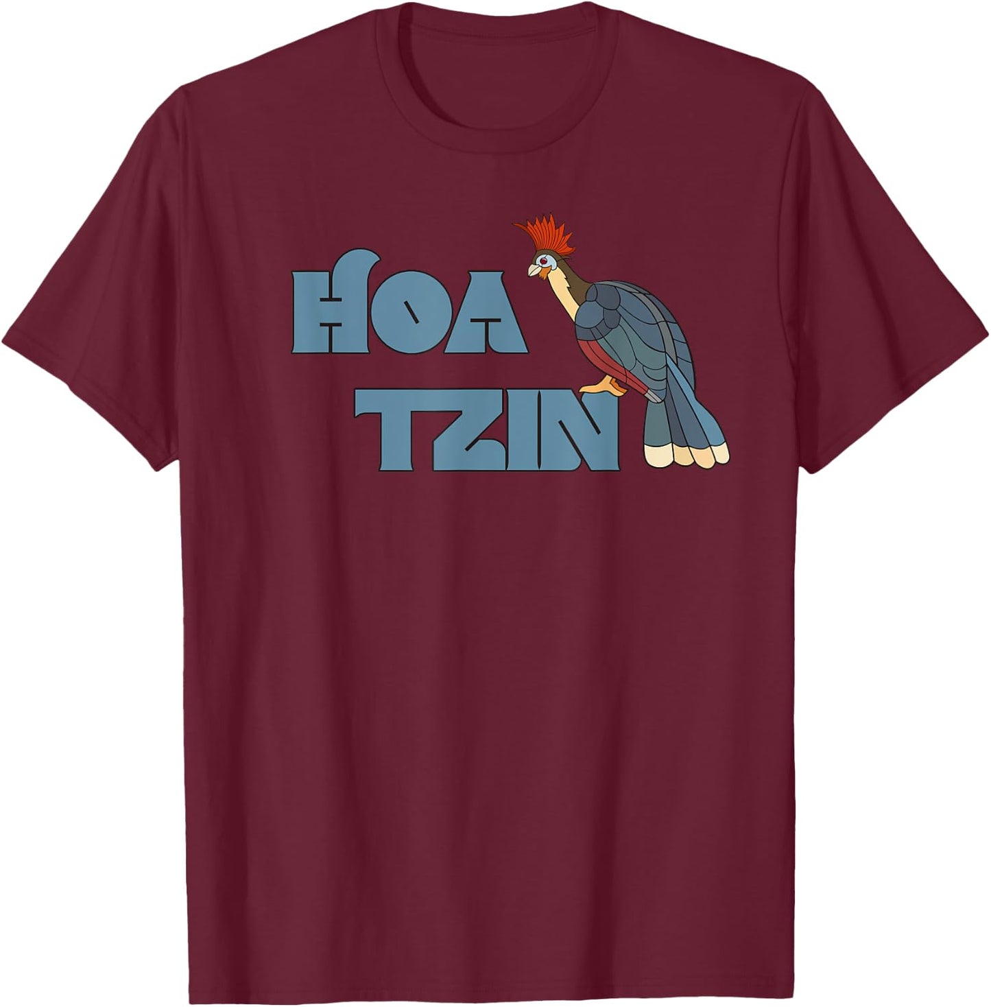 Hoatzin Bird Hoactzin Opisthocomus hoazin T-Shirt - T-Shirt | Maroon