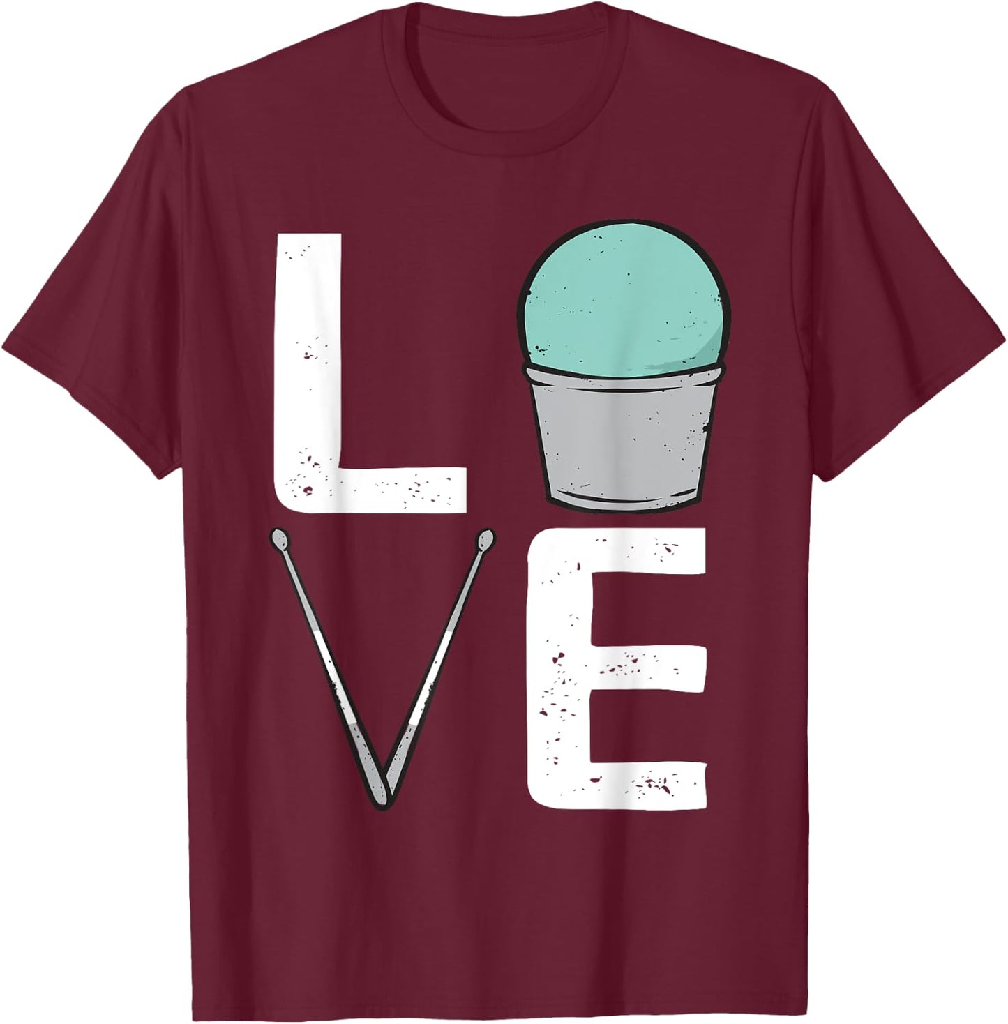Cardio Drumming Love Gym Fitness Class Workout T-Shirt - T-Shirt | Maroon