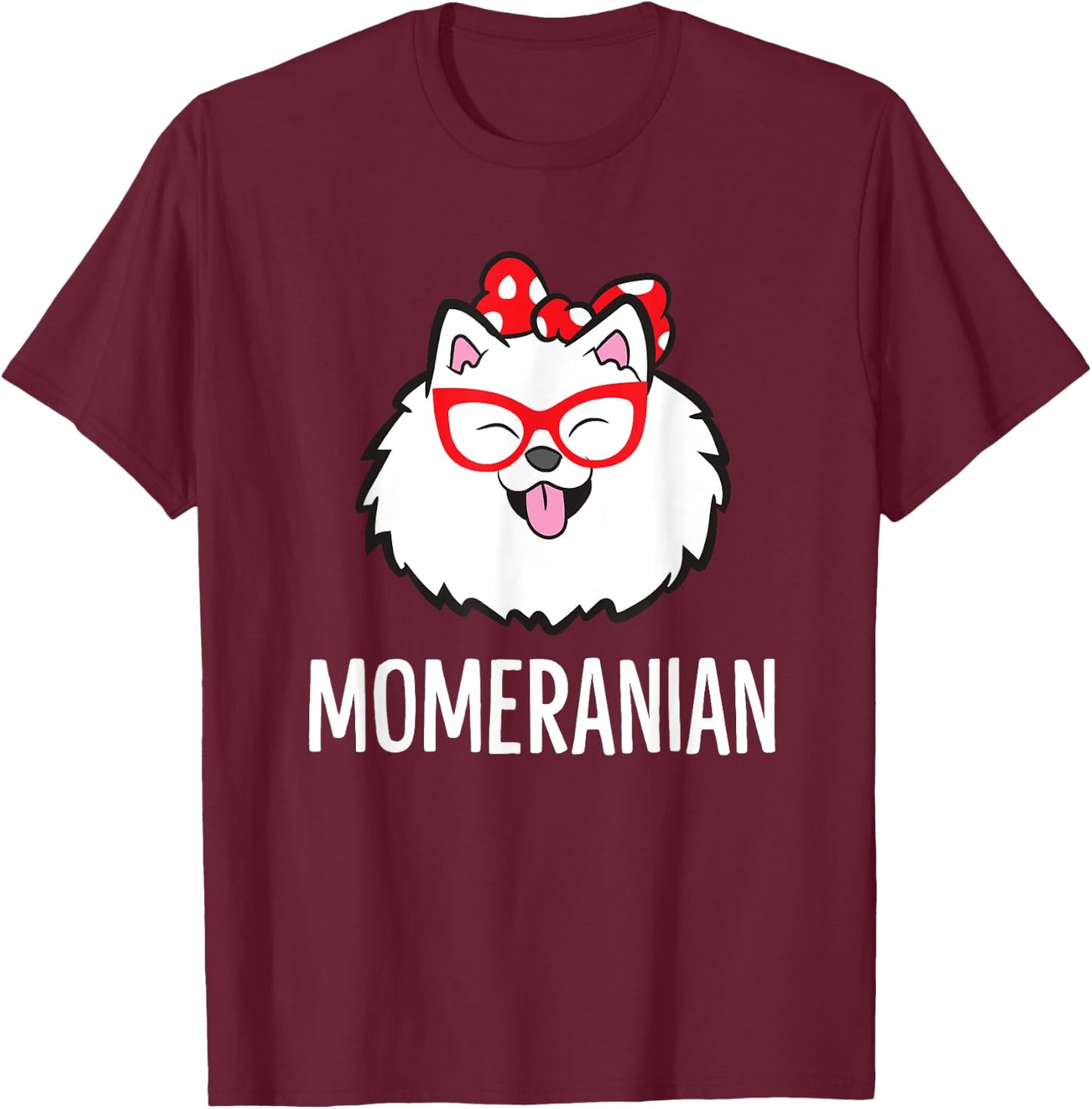 Momeranian Funny Pomeranian Mom Cute Pet Pomeranian T-Shirt - T-Shirt | Maroon